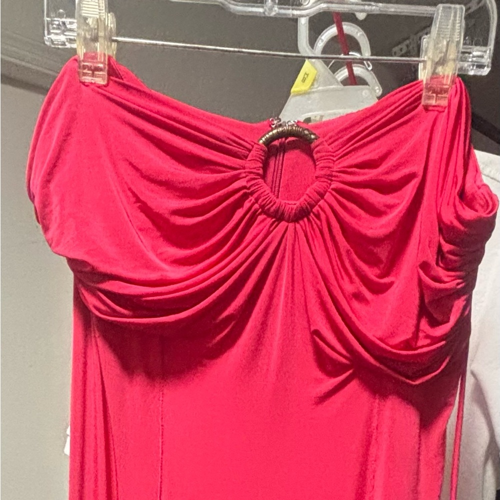 Just Cavalli Red Strapless Dress